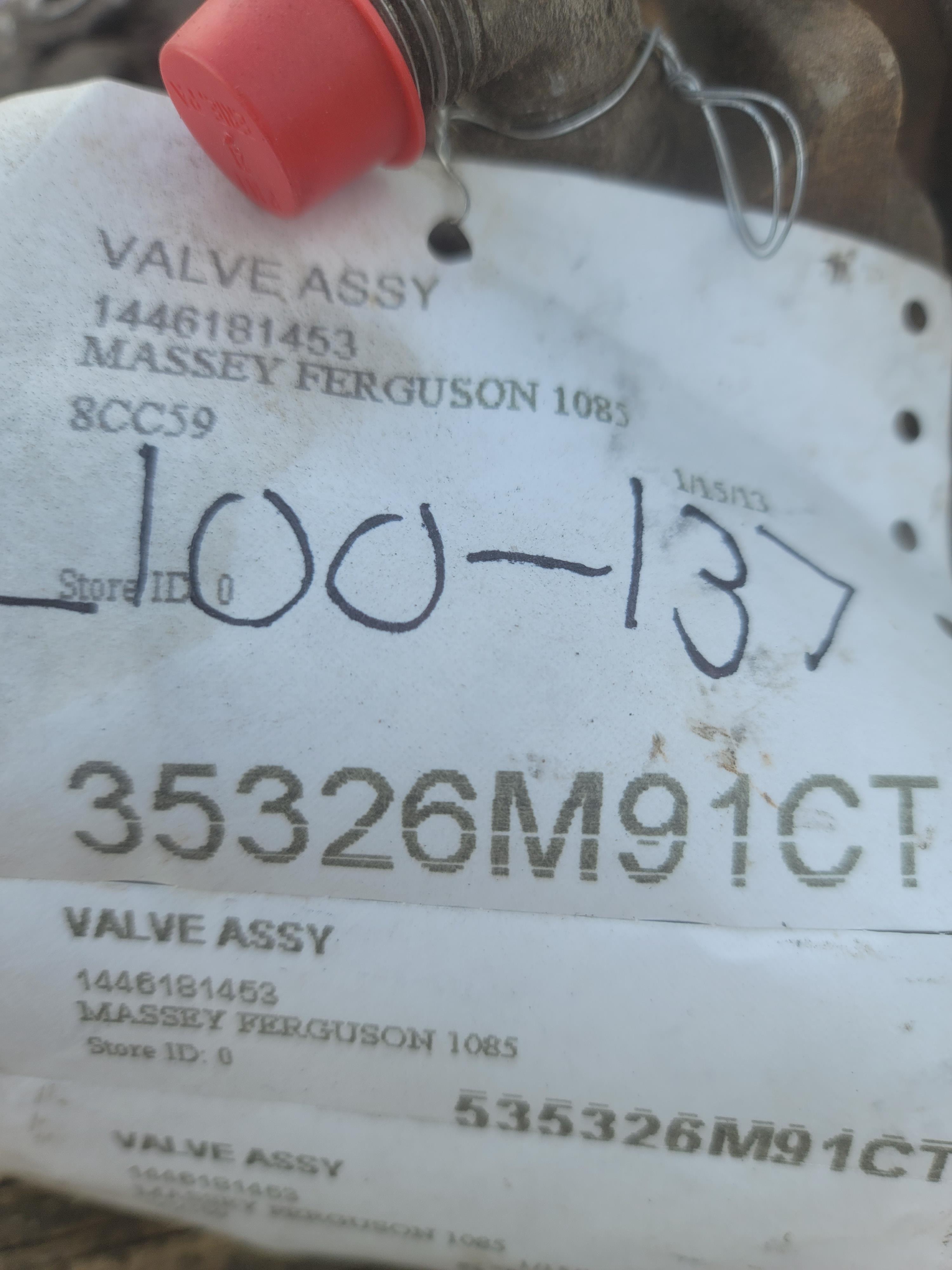 Valve assembly mf 1085