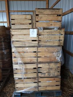 Skid of wooden crates