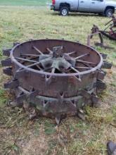 2) factory rear steel wheels from Farmall M 1941