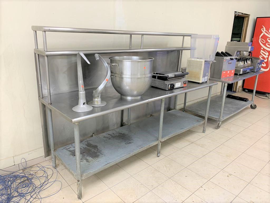 Stainless Steel prep table, 96" x 30.5" x  34"