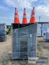 LOT OF 250PC. UNUSED STEELMAN PVC SAFETY TRAFFIC CONES