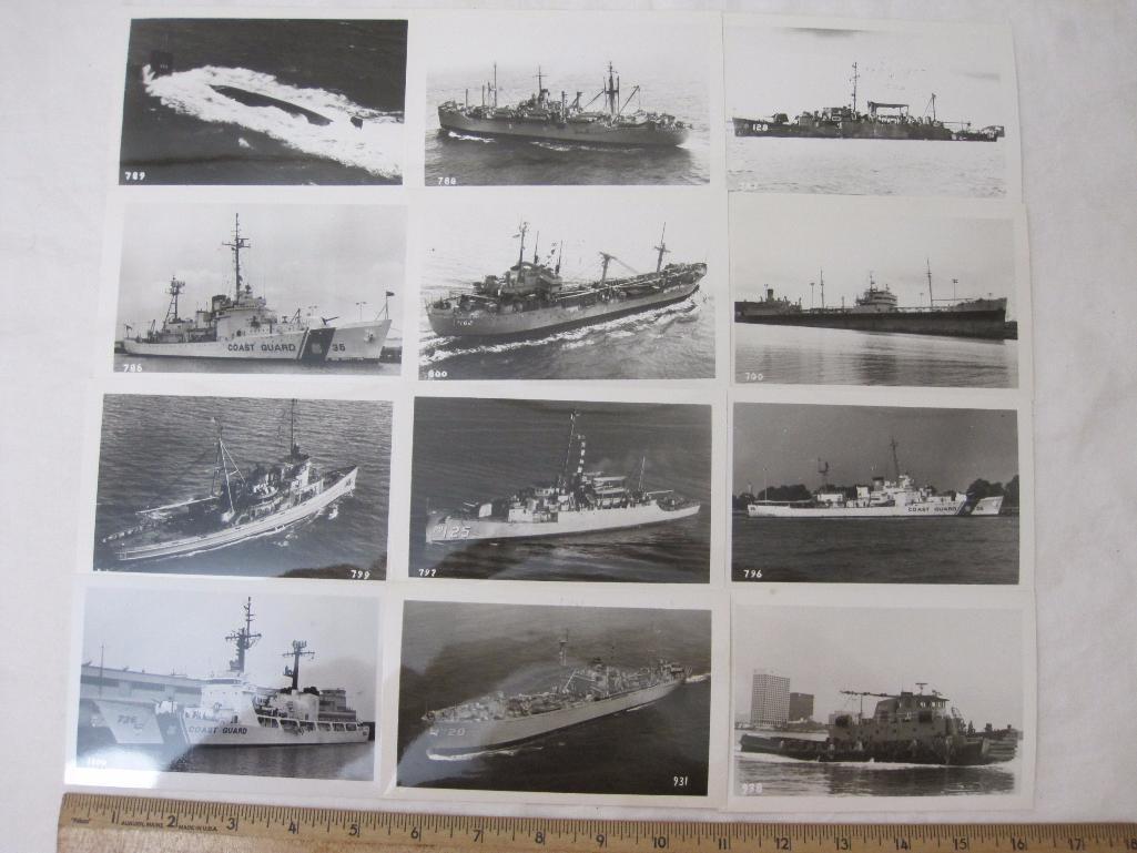 12 Vintage Black and White Naval Photographs, 1950s-1970s, 1 oz