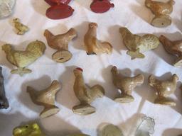 Lot of Misc Animal Figurines, Plastic, Blow Mold, Farm, Forest, Zoo, 1.5lbs