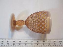 Cranberry Opalescent Hobnail Goblet, 15oz