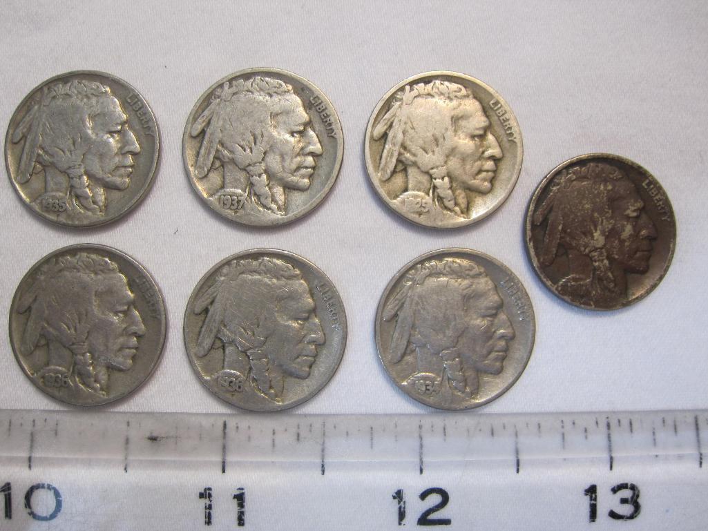 13 US Buffalo/Indian Head Nickels, 3 oz