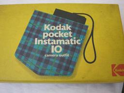 2 Kodak Pocket Instamatic Camera Outfits, Kodak Pocket Instamatic 10 & Kodak Pocket Instamatic 20,