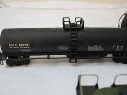 Lot of HO Scale Tanker Train Cars including BASF Wyandotte, ACFX, and CHYX, with improved parts and