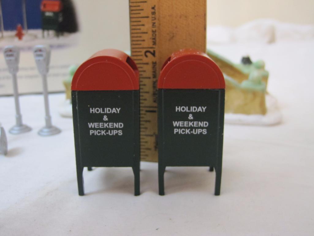 Ceramic Holiday Scene Pieces including Department 56 Village Utilities from the Original Snow