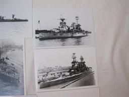 12 Vintage Black & White Naval Photographs from 1910s-1940s, 2 oz