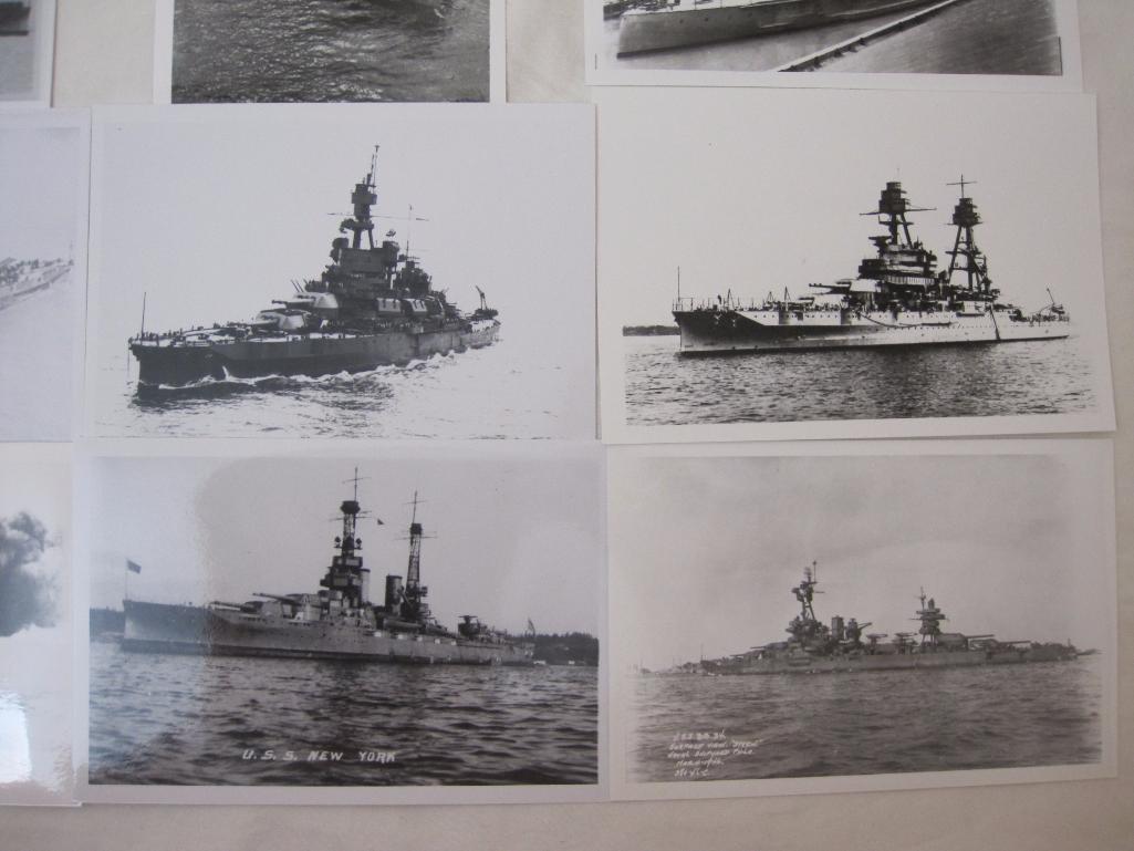 12 Vintage Black & White Naval Photographs from 1910s-1940s, 2 oz