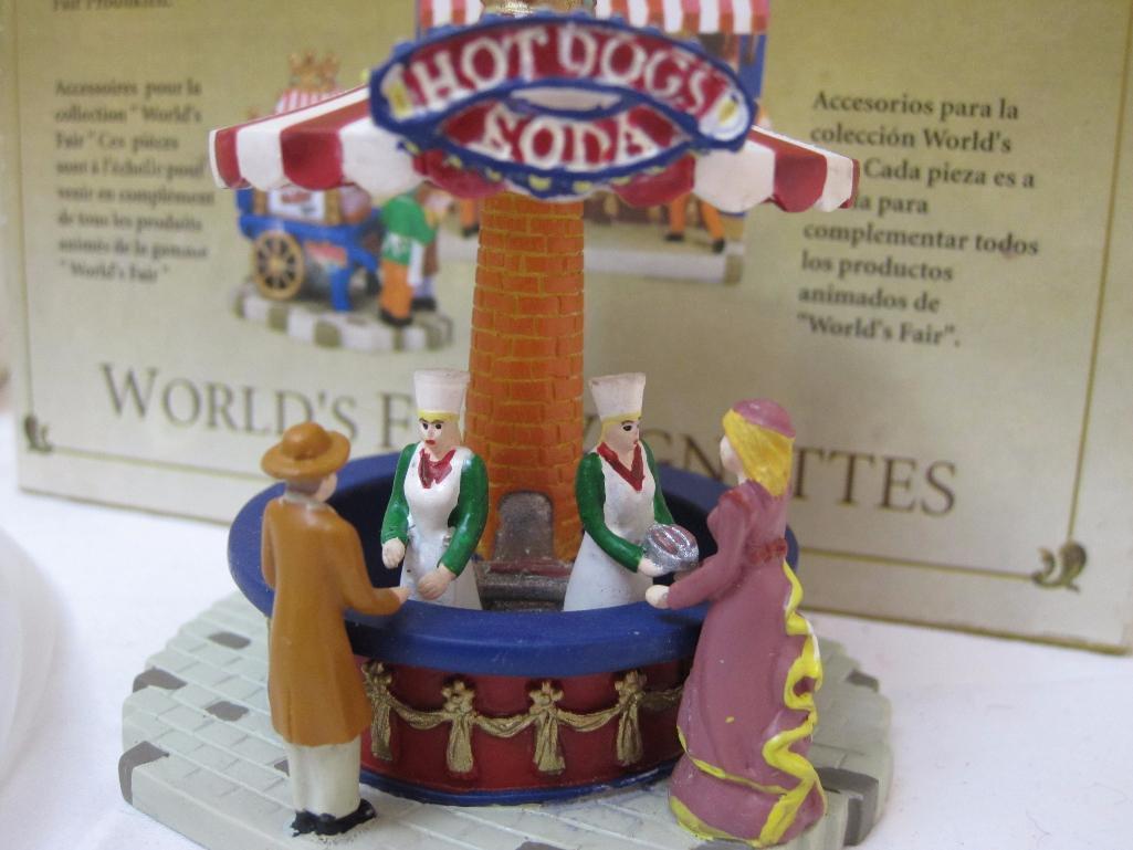 3 World's Fair Collection Display Pieces, including World's Fair Trolley and Vignettes (Carriage and