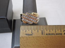 10K Gold Ring with 20 Diamonds 1/2 cttw, size 10, 6 g