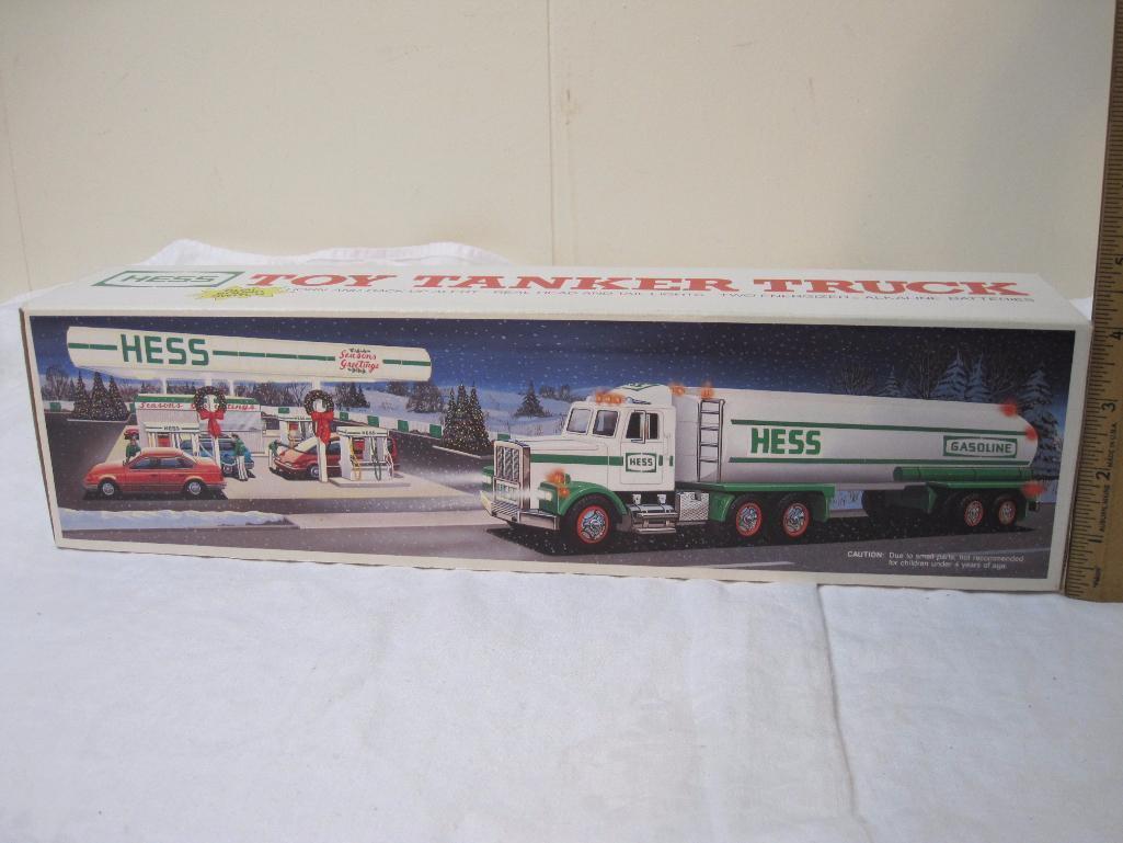 1990 Hess Truck Toy Tanker Truck, in original box, 1 lb 9 oz