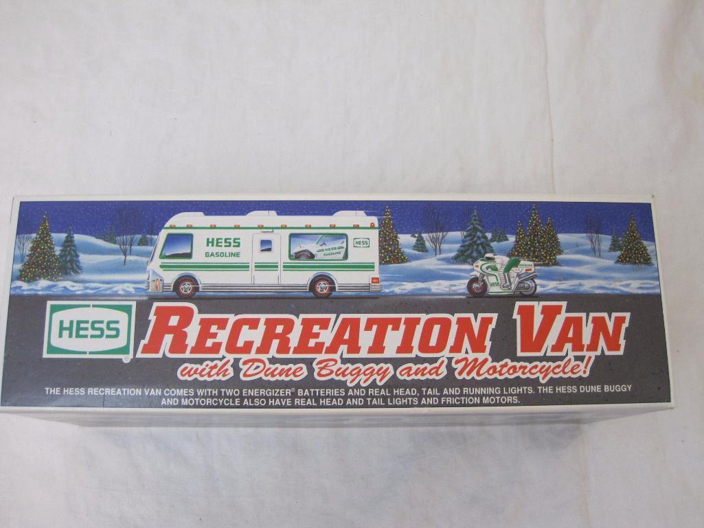 1998 Hess Truck Recreation Van with Dune Buggy and Motorcycle!, in original box, 2 lb 3 oz