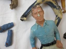 Lot of Hartland Plastics Western Figures including Roy Rogers, Dale Evans, Tonto, and Annie Oakley