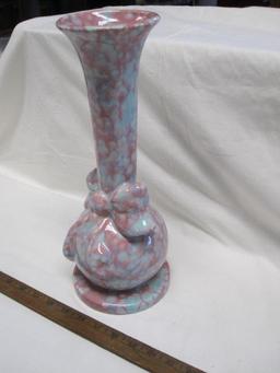 Vintage Mauve Agate Royal Haeger Bow Vase, 14" tall 3lbs