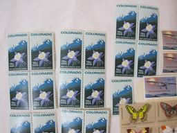 Lot of US 13 Cent Postage Stamps including 50th Anniversary of Solo Transatlantic Flight 1977, 1977