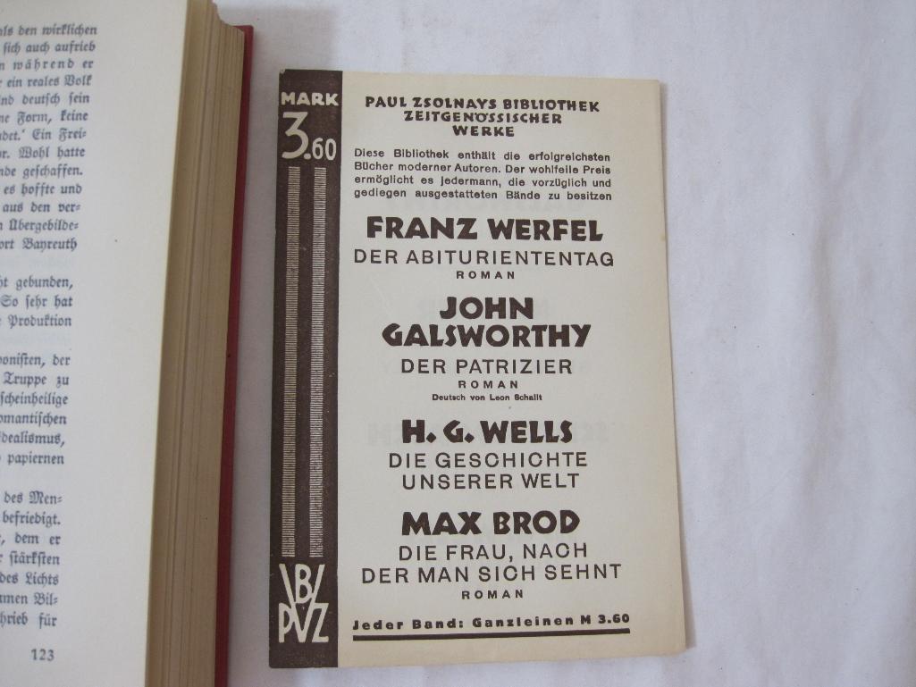 Verdi Roman der Oper by Franz Werfel Hardcover Book, 1930, 1 lb 4 oz