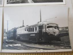 Four Vintage Black and White Train Photographs from 1970s-1980s, 1 oz