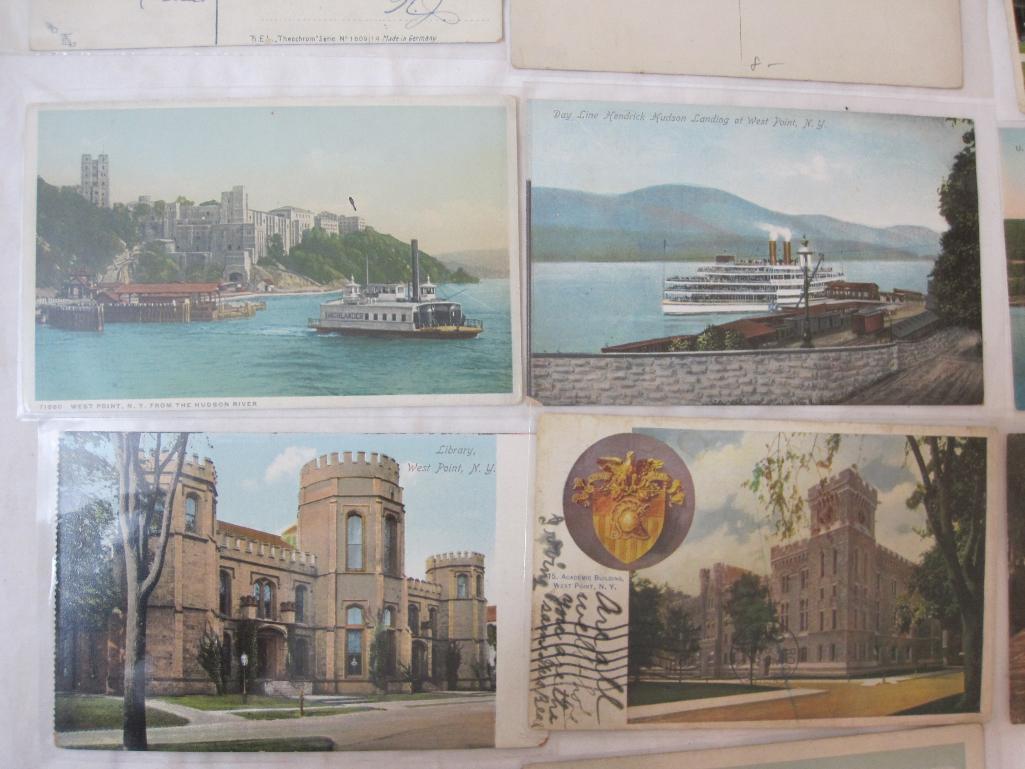 Lot of Vintage Postcards from Hudson River Valley and West Point NY, 7 oz