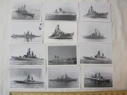 Twelve vintage Warship photographs, including the Coontz, Farragut, King and Fox, 2 oz