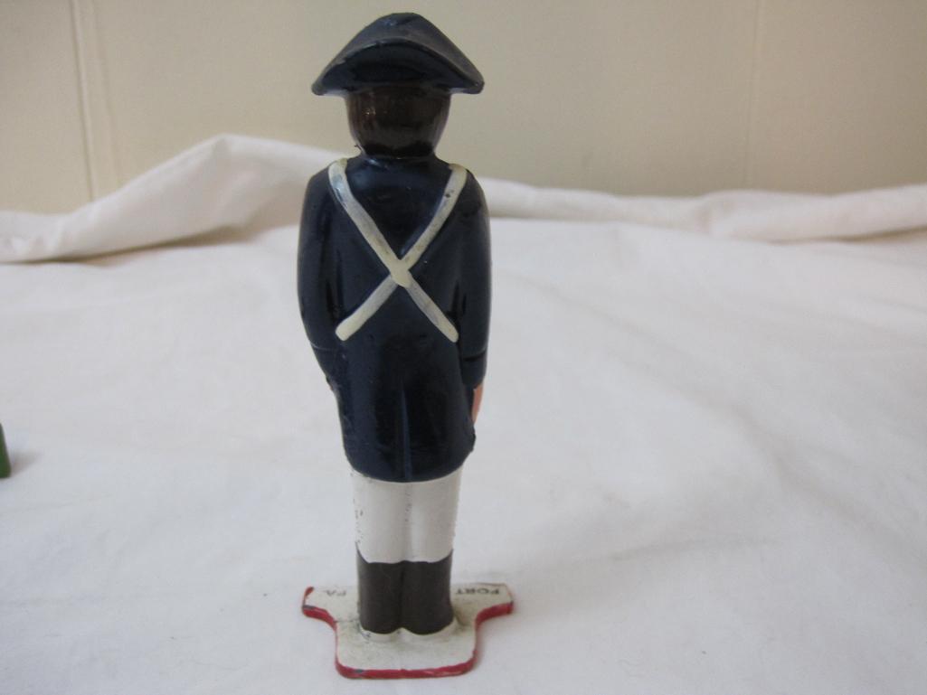 Lot of Vintage Pewter Britains and Military Figurines including large Fort Ligonier PA soldier and