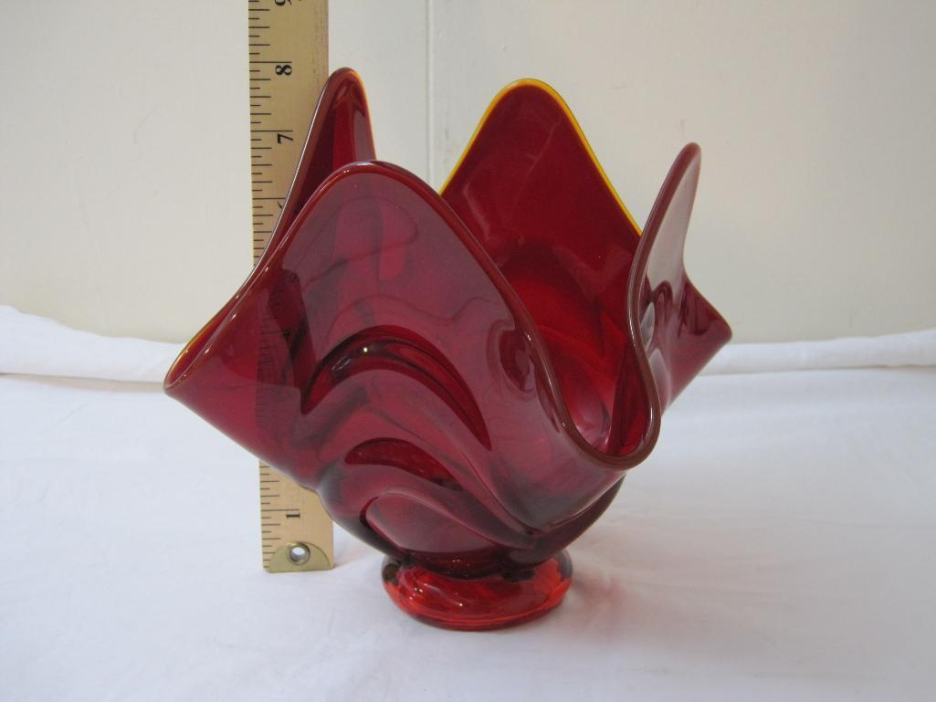 Vintage Decorative Red Glass, 2 lb 8oz