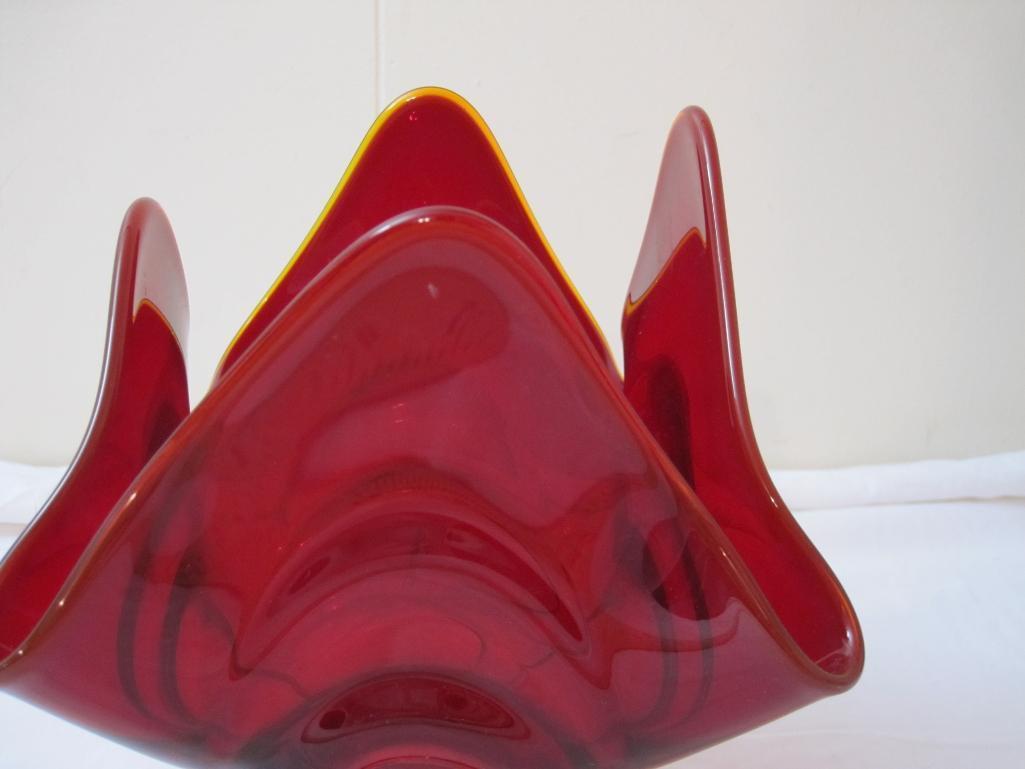 Vintage Decorative Red Glass, 2 lb 8oz