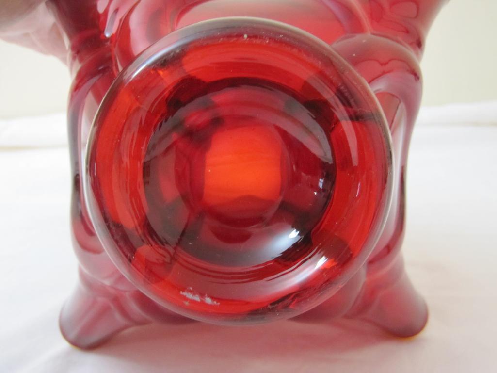 Vintage Decorative Red Glass, 2 lb 8oz