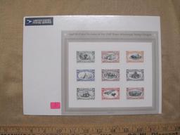 1998 Bi-Color Re-Issue of the 1898 Trans-Mississippi Stamp Designs, sealed sheet of 9 US Stamps