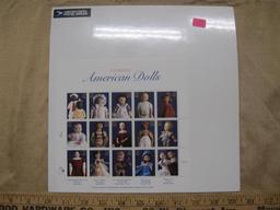 1996 American Dolls sealed sheet of 15 32-cent US Stamps