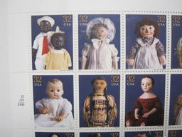 1996 American Dolls sealed sheet of 15 32-cent US Stamps