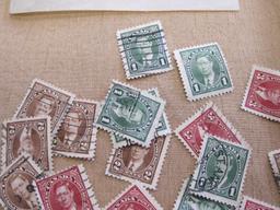 Lot of 1937 Issue King George VI A87 Design canceled Postage Stamps