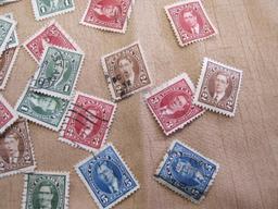 Lot of 1937 Issue King George VI A87 Design canceled Postage Stamps