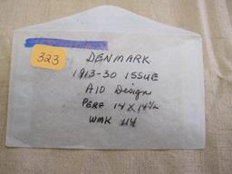 Foreign canceled Postage Stamps from Denmark, 1913-1930 issue