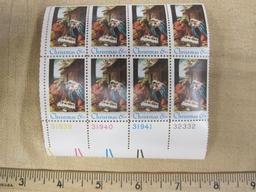 One block of eight National Gallery of Art Christmas 6-cent US Stamps, #1414