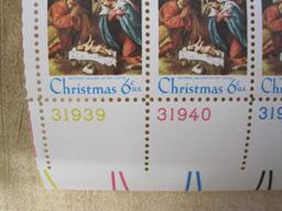 One block of eight National Gallery of Art Christmas 6-cent US Stamps, #1414