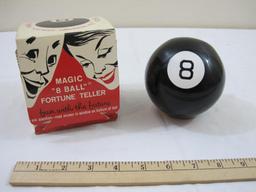 Vintage Magic 8 Ball Fortune Teller, Alabe Crafts Inc., in original box, 12 oz