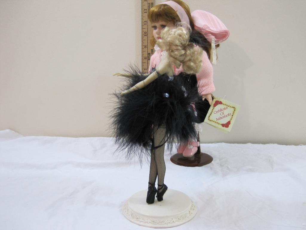 Three Dolls, including a Ballerina and Collector's Choice Kathie Lee Collection porcelain doll in a