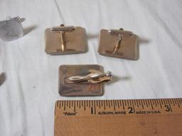 Lot of Mens tie clips, cuff links, and more, includes Swank, Hickok and more, 2oz