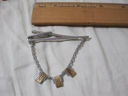 Lot of Mens tie clips, cuff links, and more, includes Swank, Hickok and more, 2oz