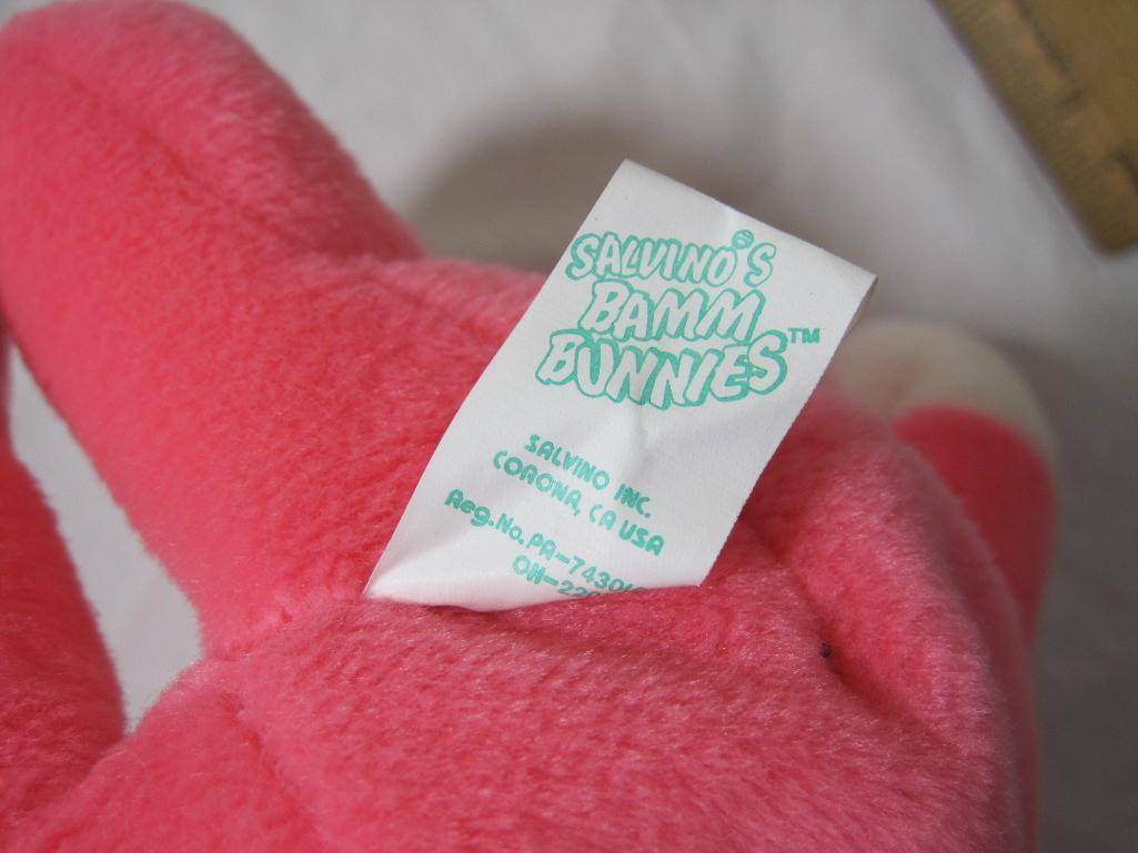 Salvino's Bamm Beanos JD Drew #8 plush pink bunny, new with original tag, 4oz