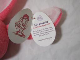 Salvino's Bamm Beanos JD Drew #8 plush pink bunny, new with original tag, 4oz