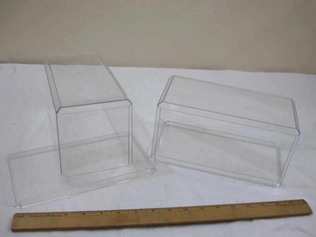 2 Clear Acrylic Display Cases, 4.5" x 9" x 5", 1 lb 8 oz
