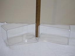 2 Clear Acrylic Display Cases, 4.5" x 9" x 5", 1 lb 8 oz