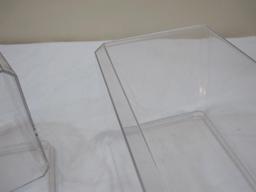 2 Clear Acrylic Display Cases, 4.5" x 9" x 5", 1 lb 8 oz