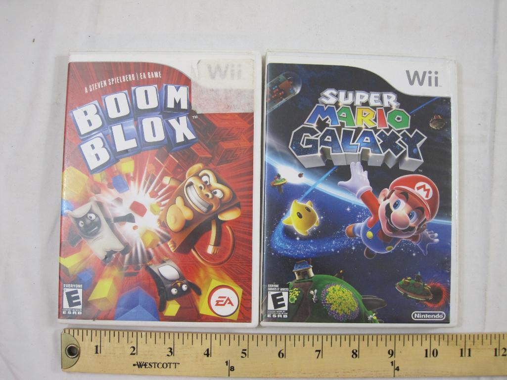 Two Wii Games including Boom Blox (2008) and Super Mario Galaxy (2007), 10 oz