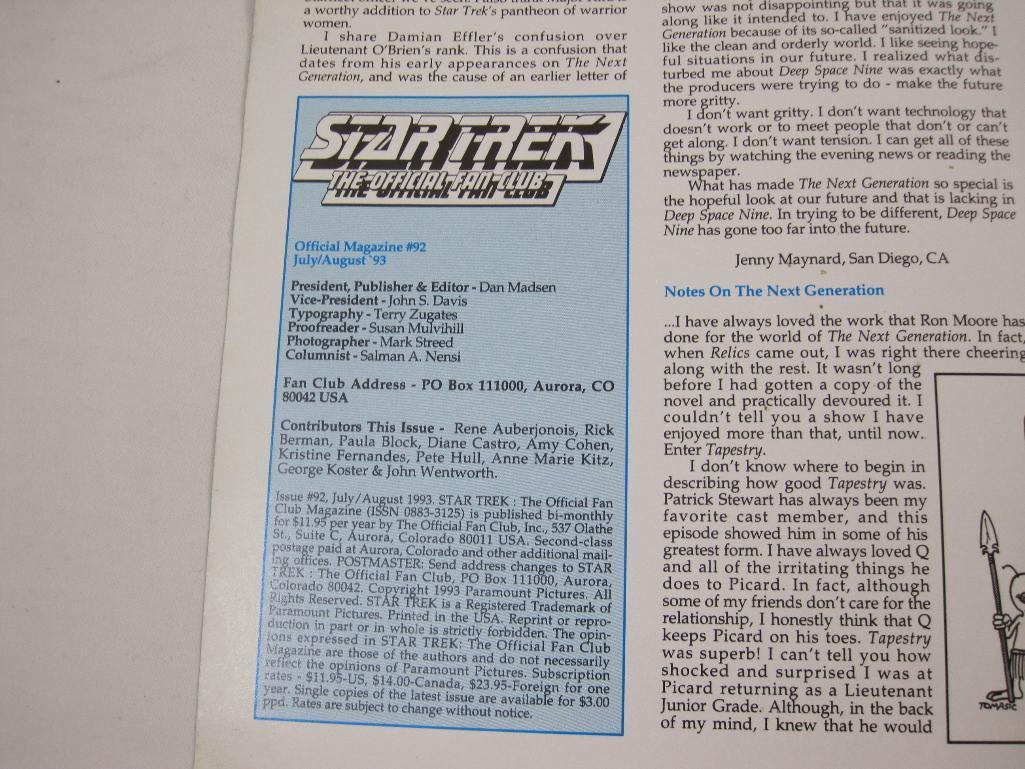 Lot of Star Trek Magazines including Star Trek Deep Space Nine Volume 4 1993, Star Trek The Official