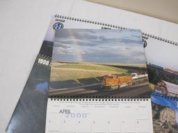 5 BNSF (Burlington Northern Santa Fe) Railroad Calendars including (2) 1997, 1998, 1999, and 2000, 1