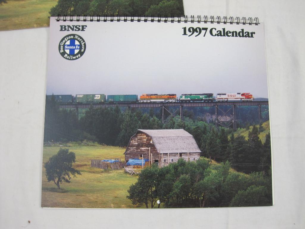 5 BNSF (Burlington Northern Santa Fe) Railroad Calendars including (2) 1997, 1998, 1999, and 2000, 1